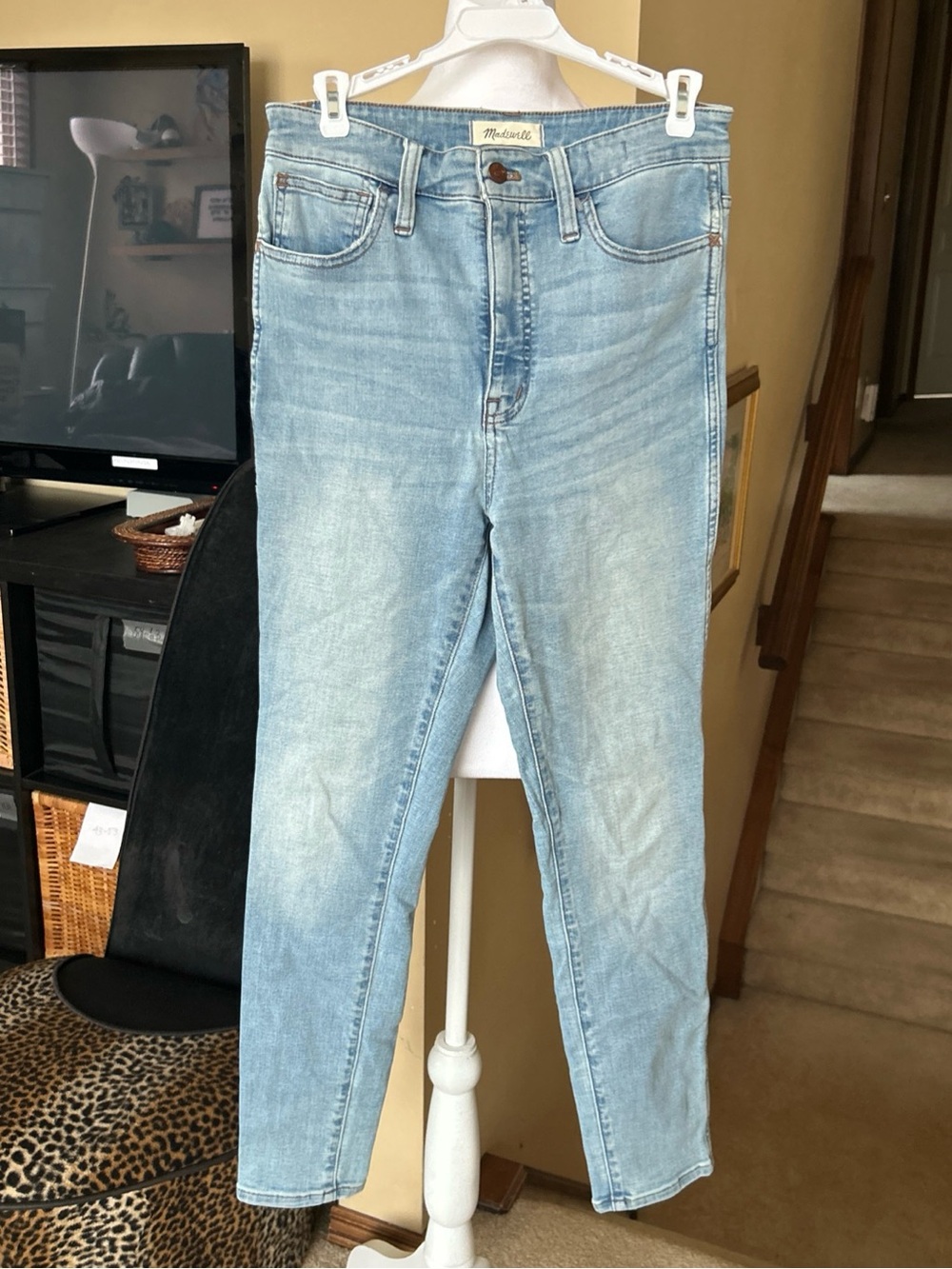 Madewell Light Blue Curvy RoadTripper High-Rise Skinny Stretchy Jeans